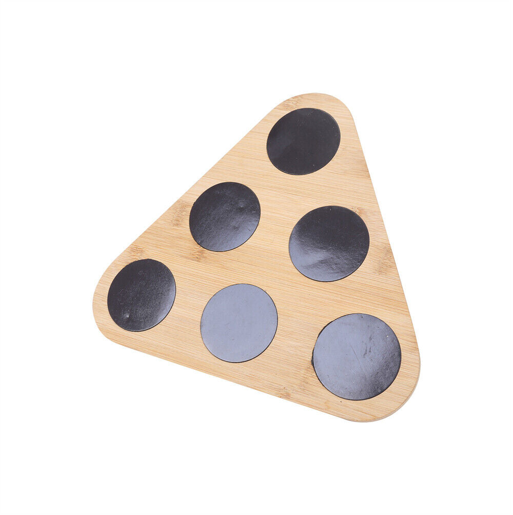 Base triangular con seis puntos circulares